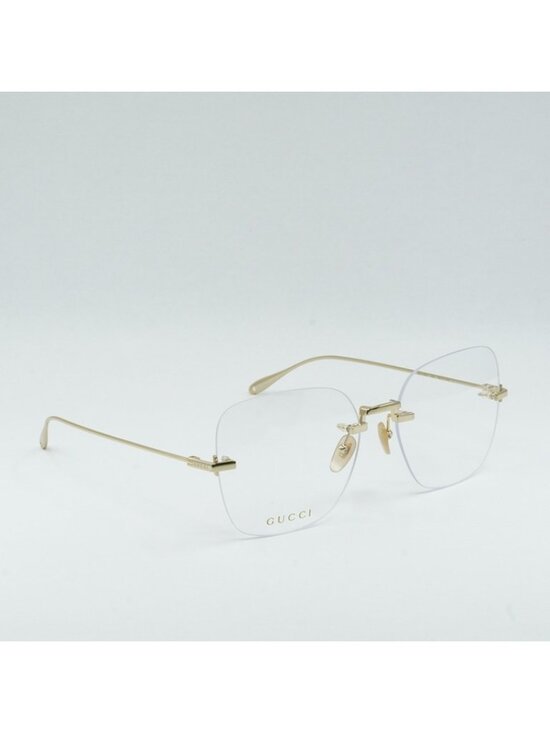 Gucci GG1150O 002 Eyeglasses Gold 59mm Square Frame main image 5